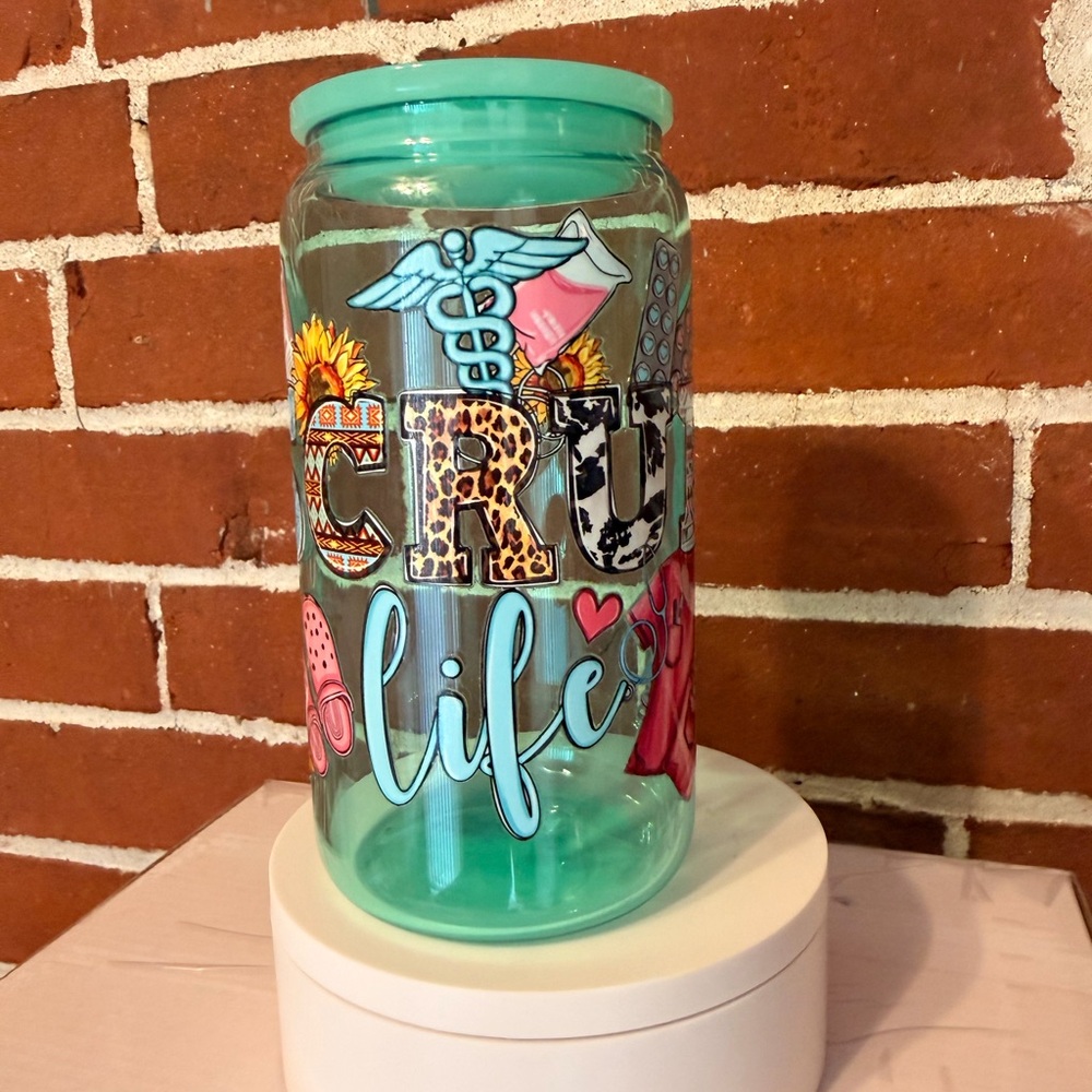 Last Minute Gift 🎁 Colorful SCRUB Life Drinking Tumbler with straw